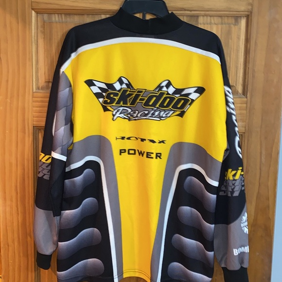 Mens Skidoo Racing Jersey Black and Yellow. Size Large - Picture 6 of 7